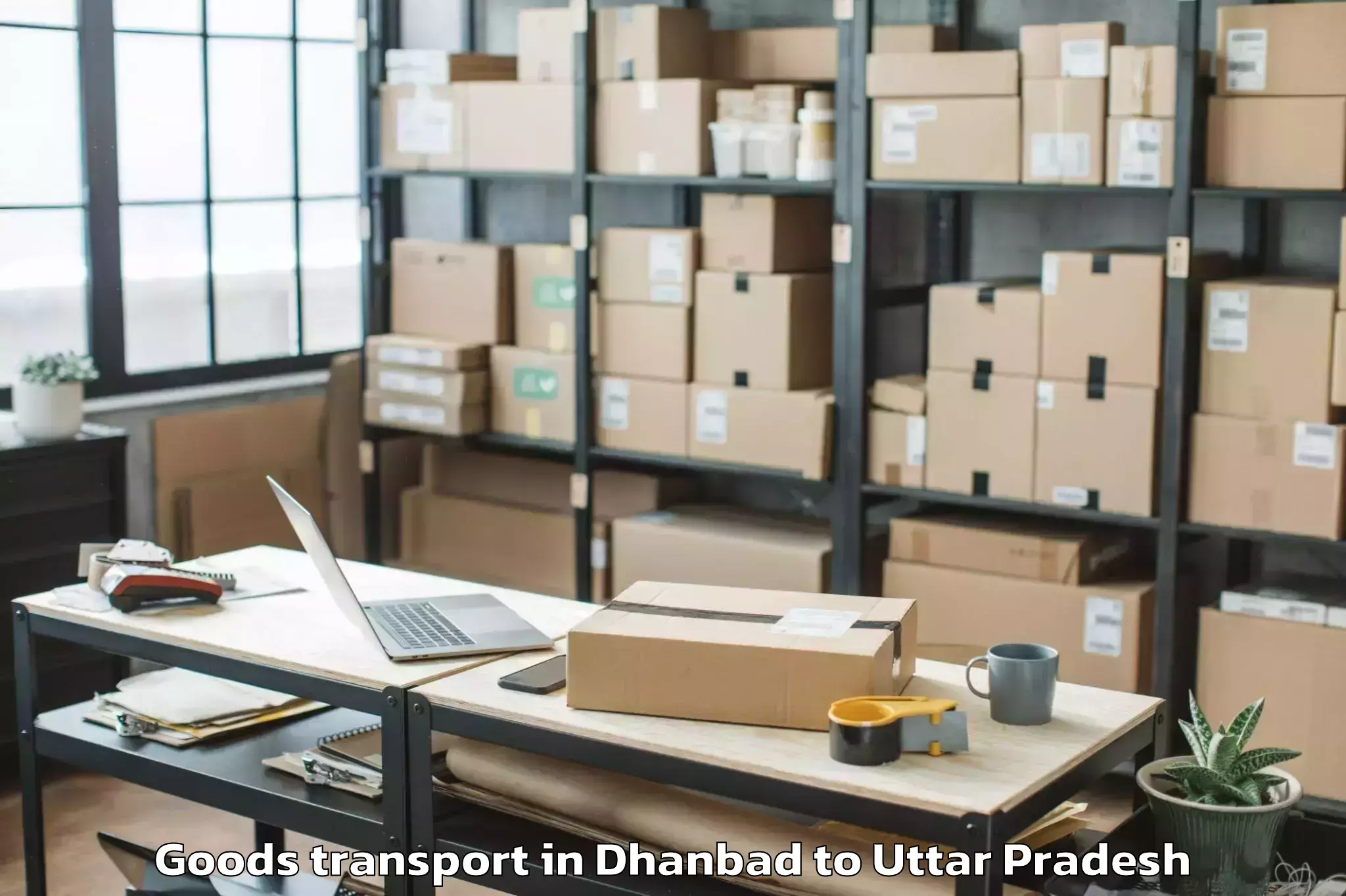 Top Dhanbad to Bahua Goods Transport Available